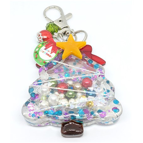 注文割引 ハンドメイド クリスマスツリーシェイカーキーホルダー チャーム