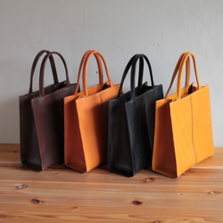 【受注生産】四角い形が気持ち良いオイルヌメ革スクエアバッグ【商品番号1189squarebag】 11枚目の画像