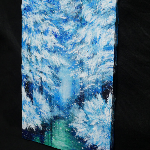 油絵 油彩 油彩画 絵 絵画【冬の森の川】 油絵 油彩 油彩画 絵 絵画【冬の森川】 絵画 HR 通販 18344044