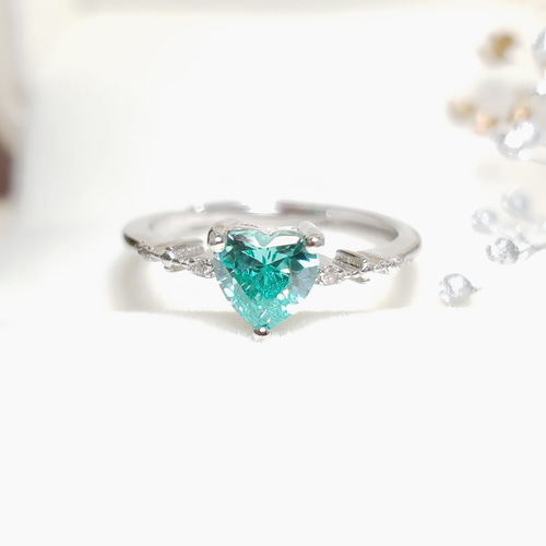 ふうた！ パライバトルマリンのフリーサイズリング パライバトルマリン リング pt900 指輪 パライバ 0.246ct ペア