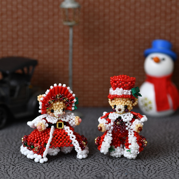 【手作りキット】パーティーテディベアクリスマスセット～Holly・Edward～ 15枚目の画像