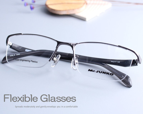 スタイリッシュ老眼鏡 ブルーライトカット Mr.JUNKO ハーフリム