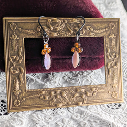 アンティークサフィレットビーズの14Kgfピアス ピアス（フック