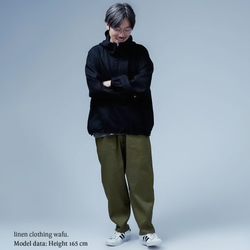 【亞麻褲】一年四季都可以穿的舒適亞麻麵包褲 Solotex/卡其色 b026a-khk2 第11張的照片