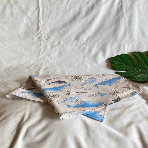 225A サメ図鑑 アイボリ　ランチョンマット 1枚 40×50 小学校 給食 225A サメ図鑑 アイボリ ランチョンマット 1枚 40×50 小学校