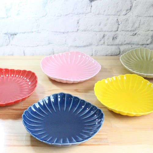 波佐見焼 パステル カラフル 5寸皿 【tomofac】 中皿 波佐見焼 tomofac