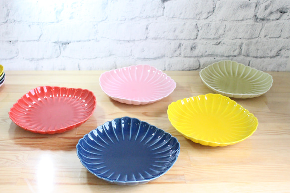 波佐見焼 パステル カラフル 5寸皿 【tomofac】 中皿 波佐見焼 tomofac