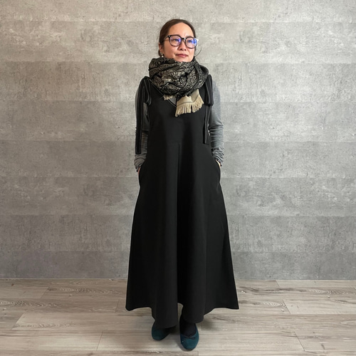 フラス　ストールカシミヤ　ダークグレーストライプ フラスストールカシミヤダークグレーストライプ