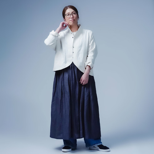 wafu フレンチ ヴィンテージ ジャケット wafu】絶対的シルエット フレンチヴィンテージ リネンシャツ
