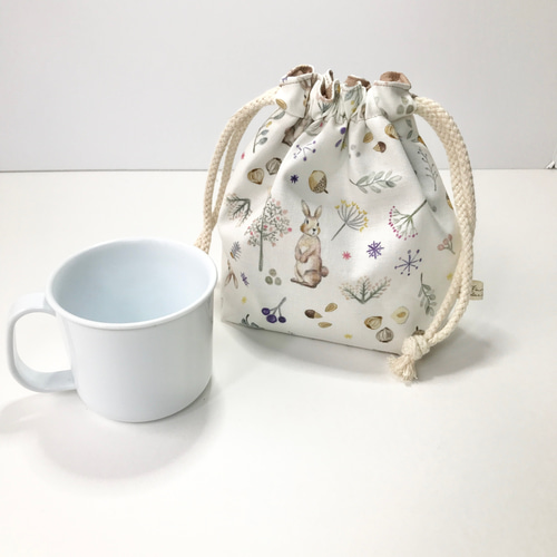 向日葵ꕤ︎︎·͜·　ミルキーラビットのお弁当袋＆ランチョンマット お弁当袋 ランチョンマットのセット【ミルキーラビット】オプションで