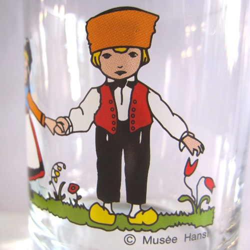 France vintage アルザスの画家 Hansi グラス・セット グラス