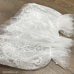 ウェディング アームドレス 付け袖 ウェディングドレスの二の腕カバー オフホワイト  結婚式　演奏会 arrange05 5枚目の画像
