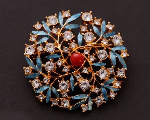 Swarovski スワロフスキー　希少　ヴィンテージ ブローチ　チェリー　赤色 Swarovski スワロフスキー 希少 ヴィンテージ ブローチ チェリー 赤色