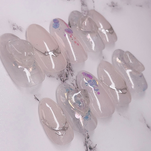 水晶⟡.·ジェルネイルチップ ネイルチップ（つけ爪） r nail 通販  