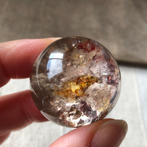 虹入り☆ミニ☆ガーデンクォーツスフィア（丸玉）☆30.3mm☆瀧川