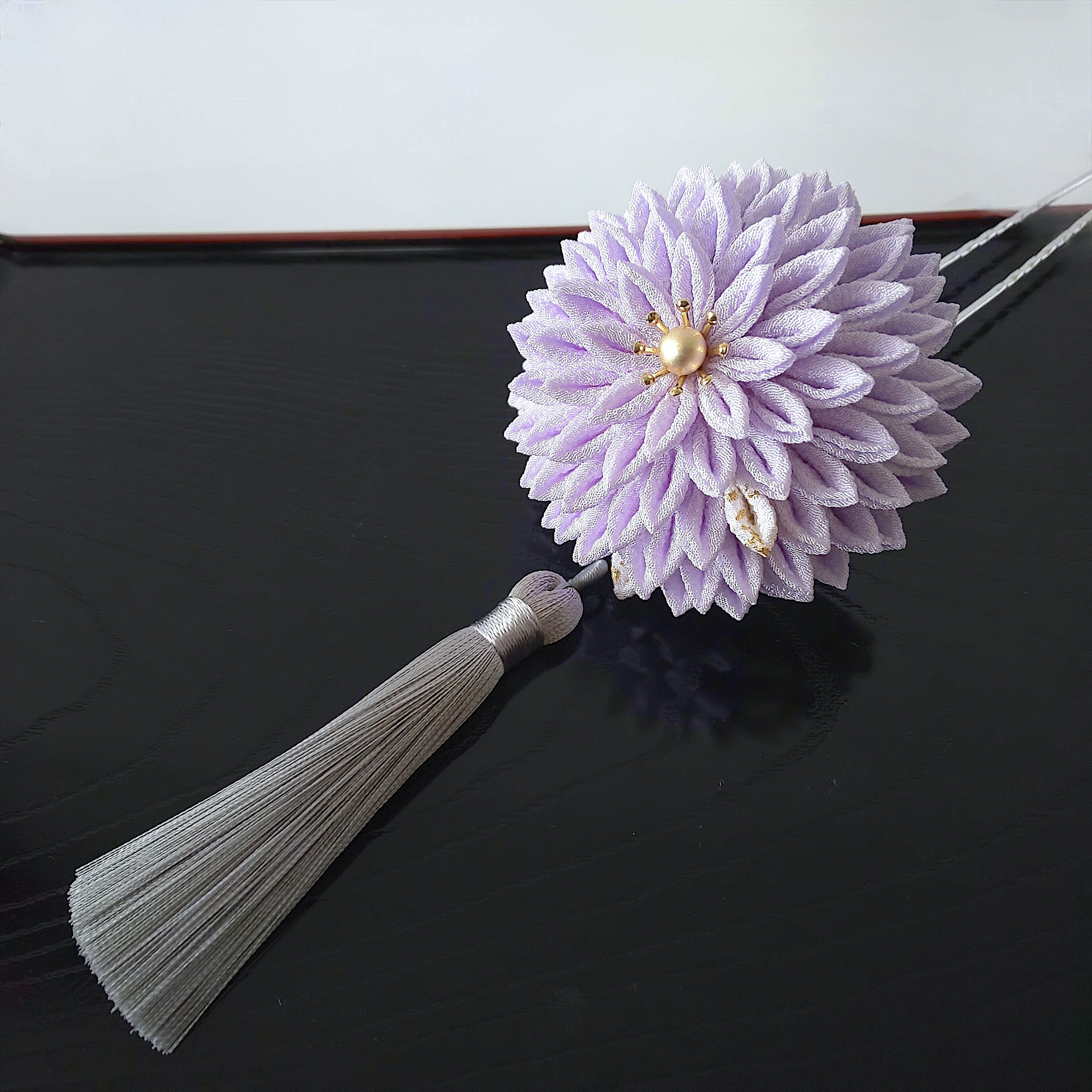 つまみ細工かんざし / 菫姫　タッセル色選18色