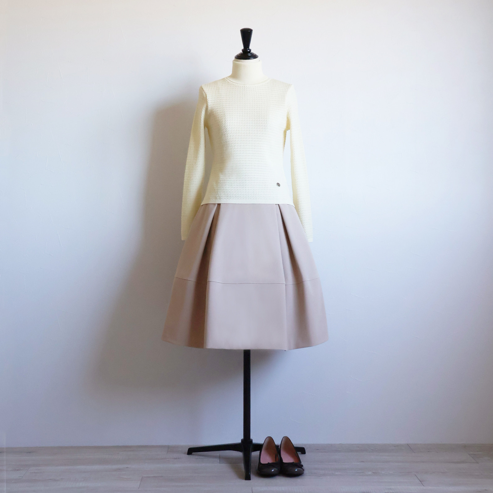 【色が選べる◎】エアーウール タートルニットプルオーバー【アイボリー】