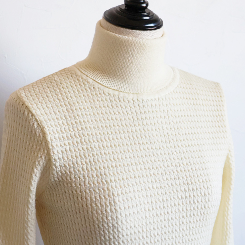 【色が選べる◎】エアーウール タートルニットプルオーバー【アイボリー】