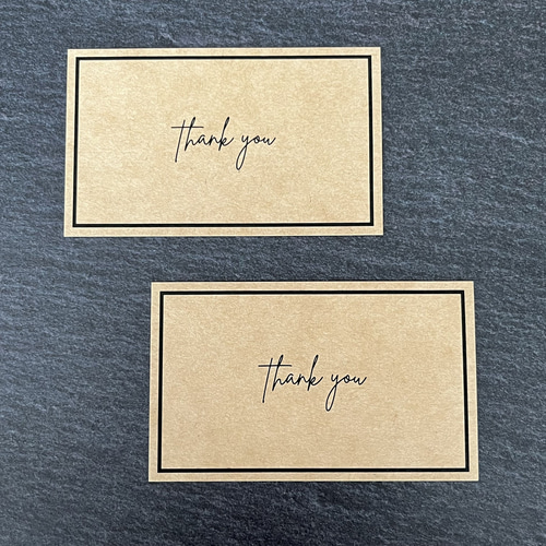 オーダー専用　サンキューカード　サンキューシール　白　黒　クラフトカード オーダー専用 サンキューカード サンキューシール 白 黒 クラフト