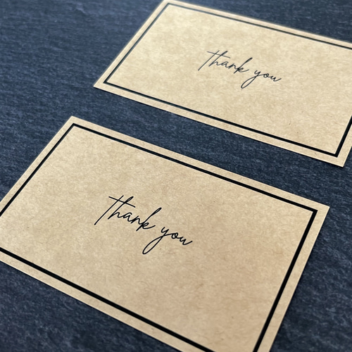 サンキューカード｜ナチュラル クラフト紙【Thank you】 メッセージ
