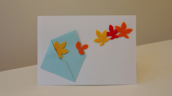 手紙と、もみじ～グリーティングカード～秋～ 2枚目の画像