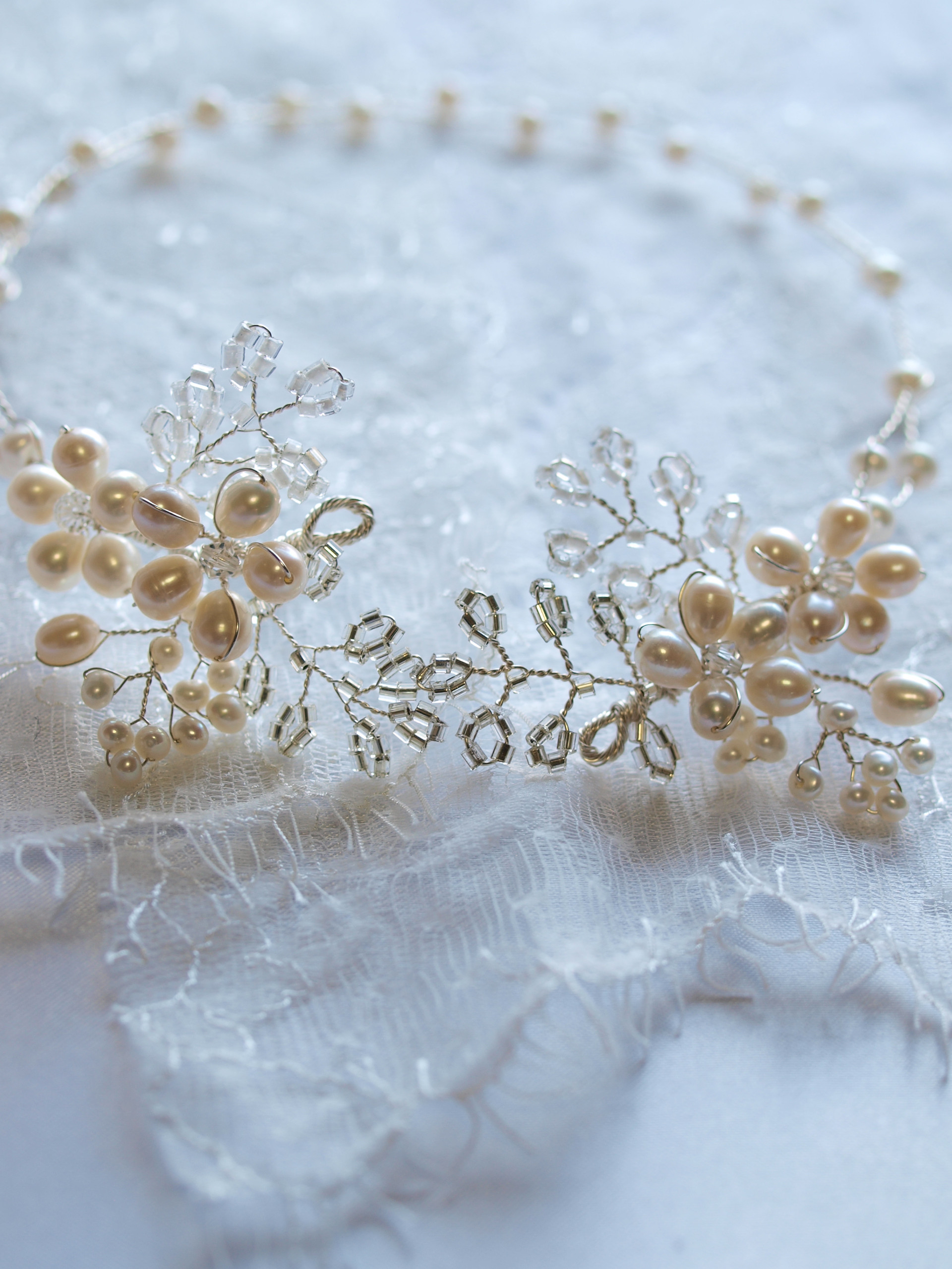 淡水パールのヘッドドレス あウェディング ブライダル