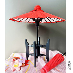 飾り傘　CO-022-nk-nu 赤布傘　傘福 和小物　和雑貨　和風　 着物　お祝い　お正月 ひな祭り 7枚目の画像