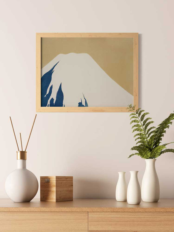 神坂雪佳の富士山、応用が利く和モダンポスター、全面バージョン、色々なインテリアに！富士山、お正月【HS-0038A】 5枚目の画像
