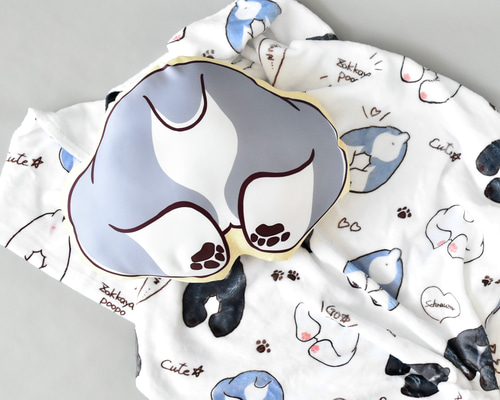 シュナウザーのおしりクッション＆ブランケット】リラックス