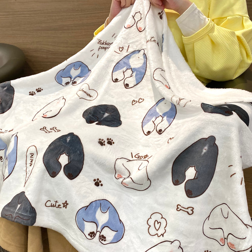 シュナウザーのおしりクッション＆ブランケット】リラックス