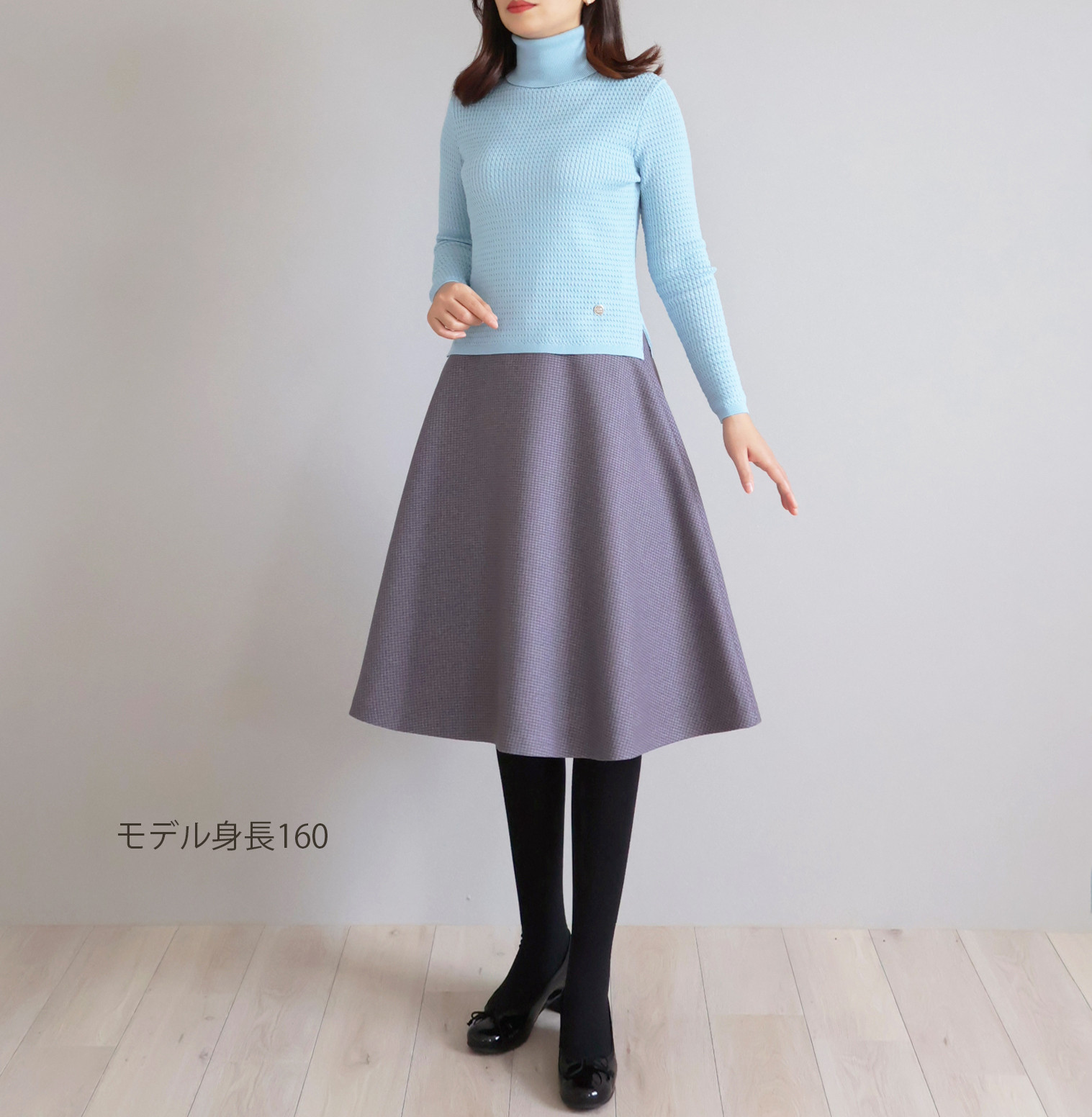 【色が選べる◎】エアーウール 細ケーブル柄 タートルニットプルオーバー【レッド】