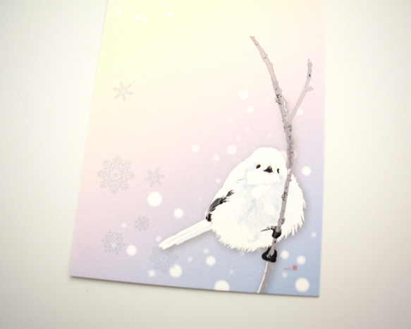 ポストカード シマエナガ作品 単品 ポストカード とりアート 通販