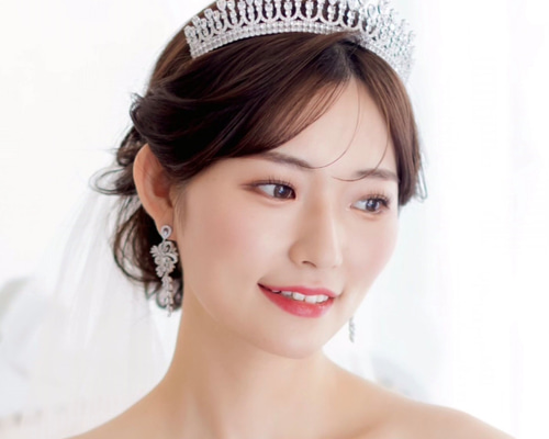HA03 [幅広 ティアラ ] ロイヤルウェディング クラウンティアラ 結婚式