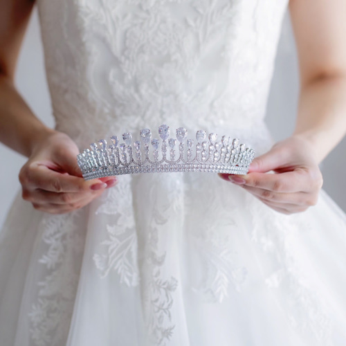 【はな】幅広 ウェディング ティアラ ANNAN WEDDING happy ever after 111 | ANNAN WEDDING