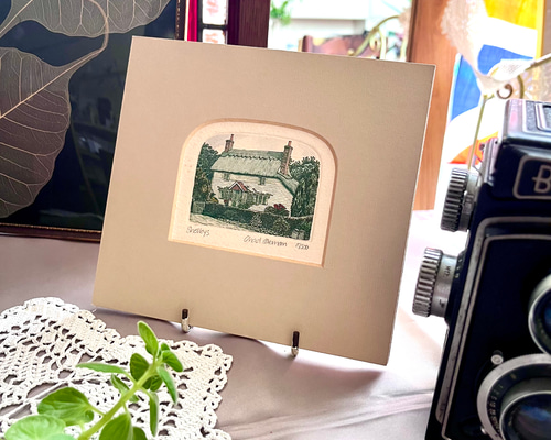 英国で出会った♪ ヴィンテージ Chad Coleman マット付銅板プリント 手