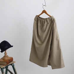 ＊ラスト１　春ウララＳＡＬＥ　コットンチノ生地　ラップ 巻き スカート＆パンツ　チノパンK39 9枚目の画像
