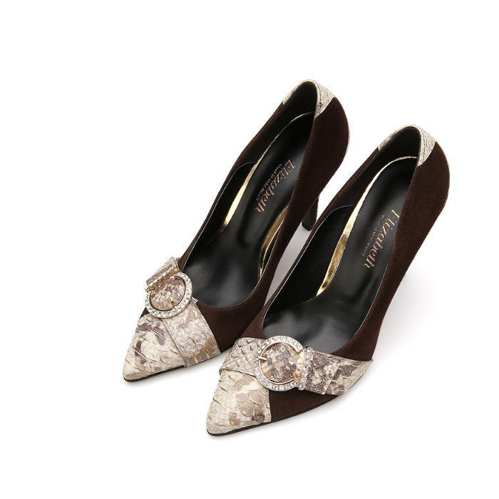 スエードレザーパンプス (neb) 本革パンプス オーダーシューズ 小さいサイズ 大きいサイズ