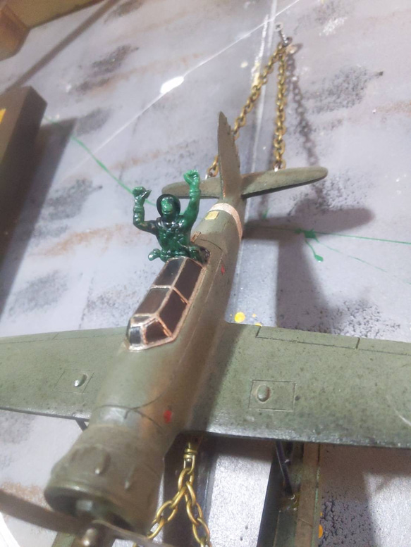 プロペラ機 水上飛行機 模型  OPEN&CLOSED 看板  ハンギングボード  #サインボード  #店舗什器 4枚目の画像