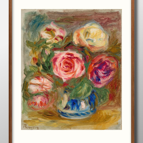 花 絵画（O） 12616アートポスター 絵画 A3サイズ『オーギュスト・ルノワール 薔薇