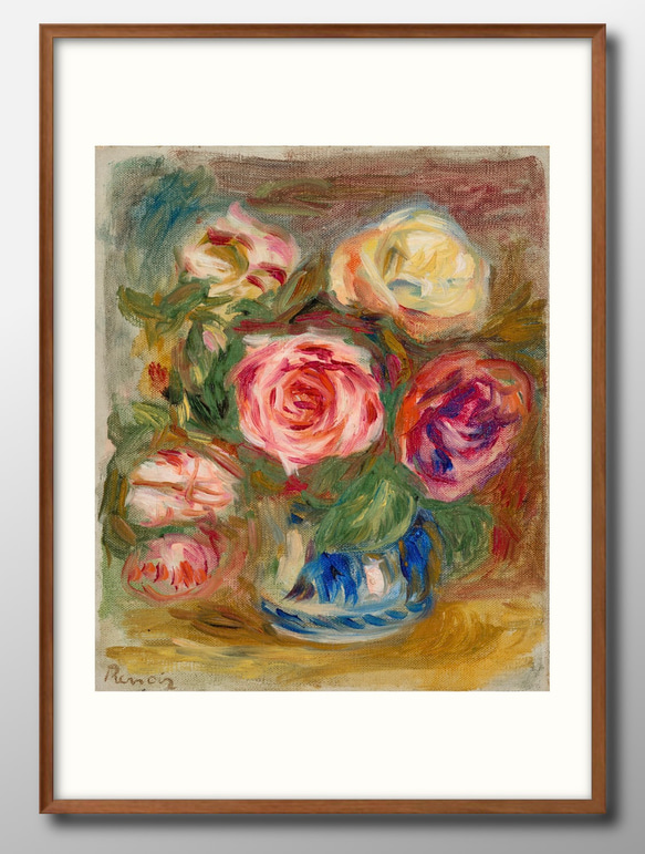 春の花 オーギュスト・ルノワール 絵画 ルノワール 「春の花」 6号 西洋絵画 立体複製名画 【5