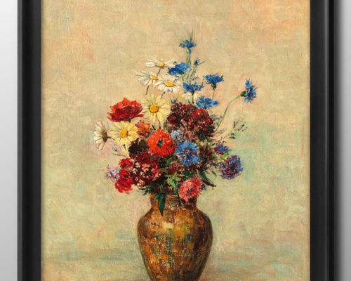 オデイロルドン版画タイトル。花瓶と花 オディロン・ルドン≪花瓶の花≫ | 上原美術館