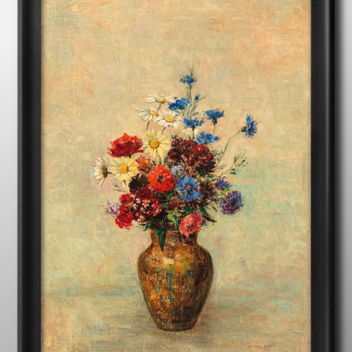 花と花瓶　絵画　イラスト　ドローイング ゴッホ ヒナギクとアネモネのある花瓶 Van Gogh – Bouquet