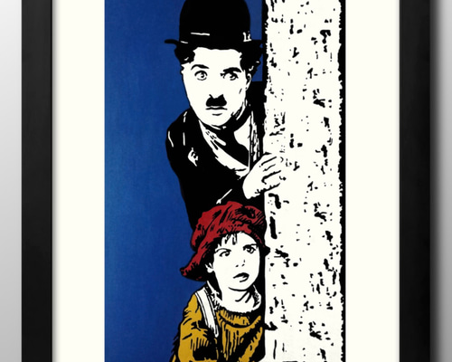 14228アートポスター 絵画 A3サイズ『チャーリー・チャップリン