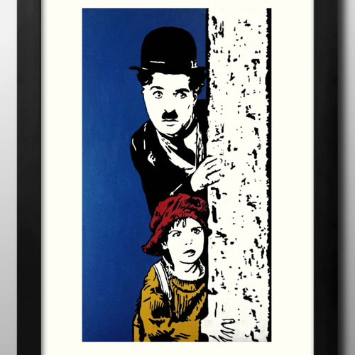 超特価セール開催！！ 14228アートポスター 絵画 A3サイズ『チャーリー・チャップリン 絵画