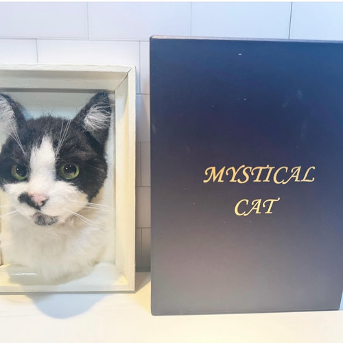 羊毛フェルト猫》 #猫(ねこ)羊毛フェルト オーダー フレーム