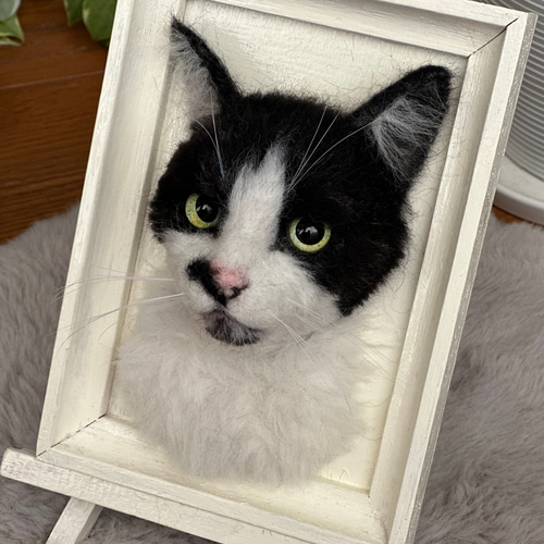 羊毛フェルト猫》 #猫(ねこ)羊毛フェルト オーダー フレーム 羊毛フェルト猫》 #猫(ねこ)羊毛フェルト オーダー フレーム