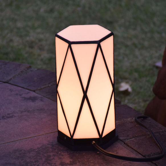 ステンドグラス ランプ 行燈 DG 室内用 卓上灯 テーブルランプ 室内照明 間接照明 LED対応 洋風 和風 おしゃれ 