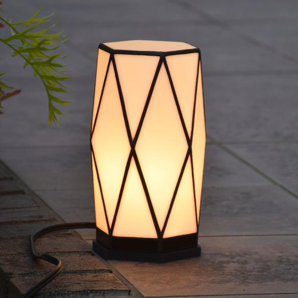 ステンドグラス ランプ 行燈 DG 室内用 卓上灯 テーブルランプ 室内照明 間接照明 LED対応 洋風 和風 おしゃれ 