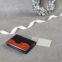 《特集掲載》個性派！【バイオリン】名刺ケース(カード入れ・名刺入れ) 柿渋染め ※袋ラッピング無料 4枚目の画像