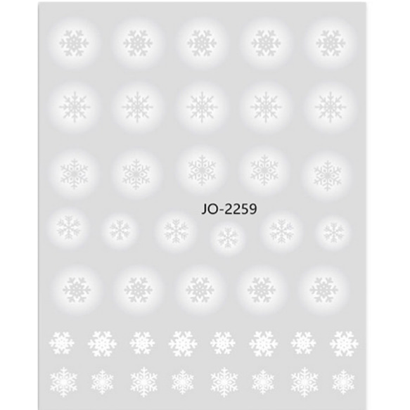 送料無料】ネイル　シール　透かし 雪の結晶 スノー　ホワイト デコ　パーツ アート 量産 3枚目の画像